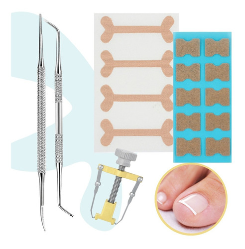 Kit Corrección Uñas Encarnadas Pie Herramienta Pedicura Lima