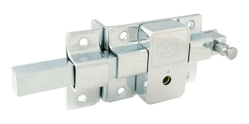 Cerradura Derecha Llave Tetra Cromo Brillante Lock