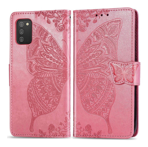 Funda Tipo Cartera Para Samsung Galaxy A03s/a02s, Mariposa 