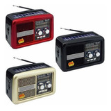 Radio Vintage Solar Portátil Fm/am/sw Usb, Linterna, Pilas