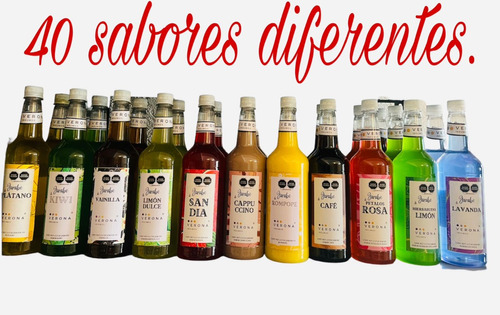 Jarabe Sirope Sodas Italianas Cafeteria Cóctel 40 Sabores 1l