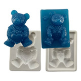 Molde Forma Silicone Sabonete Biscuit Urso Ursinhos 2 Pcs