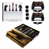 Skins Ps4 Slim Game Of Thrones + 4  Grips+ Led 