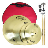 Kit Pratos Bateria Orion Twr90 + Baquetas + Reparos E Chave