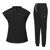 Conjunto Médico Para Mujer Top Jogger Uniforme Enfermera