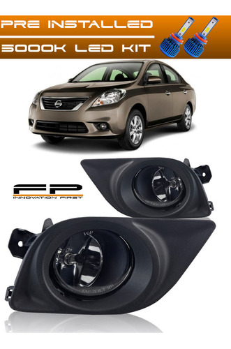 For 2012-2014 Nissan Versa 4dr Sedan Clear Fog Lights Fu Aag