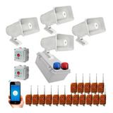 Kit Alarma Casa Vecinal Wifi 17 Controles 4 Sirenas Panico