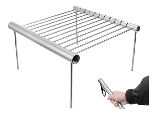 Parrilla Portàtil Plegable Acero Sin Marca 0637 Ac