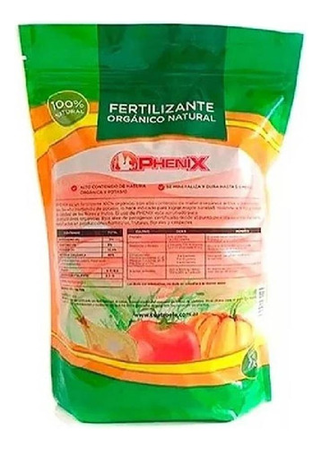 Phenix Fertilizante Organico 1 Kg Floracion Potasio Pellets
