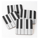 Set Posavasos Piano Y Teclado Calidad Premium