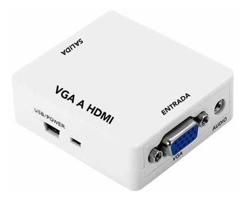 Conversor Adaptador Video Vga A Hdmi Con Audio Full Hd