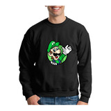 Buzo Saco Deportivo Luigi Super Mario Bro Nintendo Crewneck