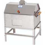 Churrasqueira Inox Média Carvão Com Tampa Bafo Grill