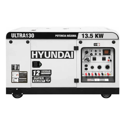Generador Estacionario Diésel Hyundai Ultra130 13.5kw Pro | Meses sin interés