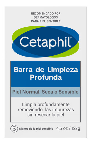 Jabón Barra Cetaphil Limpieza Profunda Cuerpo Y Rostro 127g