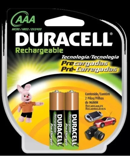 Pilha Recarregavel Aaa Qualidade Duracell 2uni Lacrada