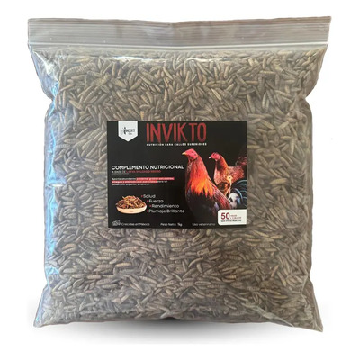 Invikto Larva Soldado Negro Ingrediente Natural Gallos 1kg | Meses sin interés