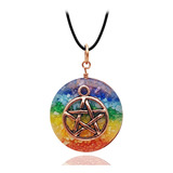 Collar Orgonita 7 Chakras Pentagrama + Estuche Tureloj