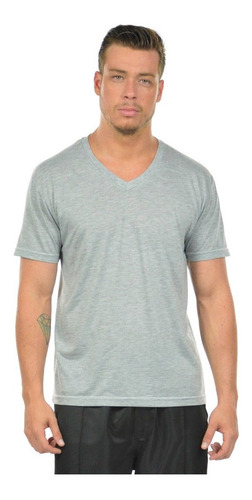 Kit C/ 8 Camisetas Malha Fria Gola V Básica Tecido Pv Camisa
