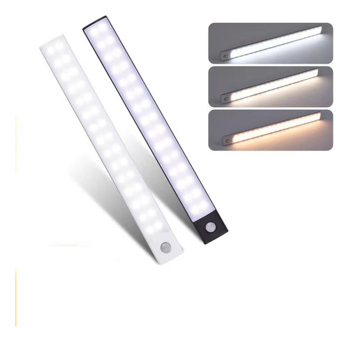 20cm Barra De Luces Led Sensor De Luz Recargable Por Usb X 2