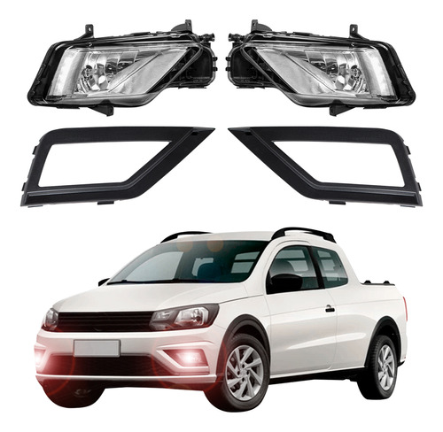 Kit Faros Niebla Para Saveiro 2017 2018 2019 20 21 2022 2023