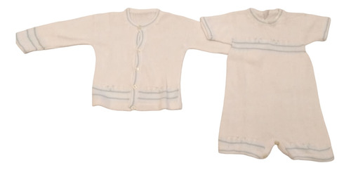 Conjunto Enterito Y Saco Para Bebe Impecable Bautismo Fiesta