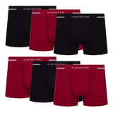 Kit 6 Cueca Boxer Box Microfibra Selene Masculina Original