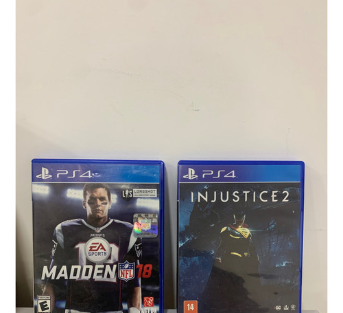  Lote 2 Jogos Originais De Ps4 Injustice 2  Madden Nfl 18   