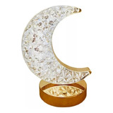 Lampara Decorativa De Luna Cristal Recargable Tipo C