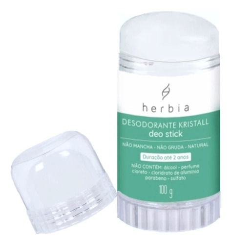 Desodorante Natural Cristal Herbia Pedra De Sal 100g Novo