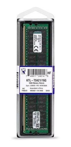 Memoria Ram 16gb Ktl-ts421e Dimm Ddr4 2400mhz Kingston