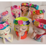 Souvenirs,  Maceta Pequeña  Nenas  , Ideal Para Cumpleaños. 