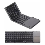 / Mini Teclado Bluetooth Plegable Ultrafino Con Panel Táctil