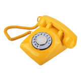 Teléfono De Marcación Giratoria Retro (amarillo)