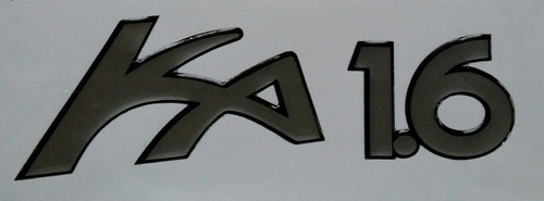 Emblema Calcomania Resina Ford Ka 1.6 Precio Par Gris Foto 2