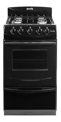 Cocina Escorial Candor Black 51 Cm Color Negro Gas Natural