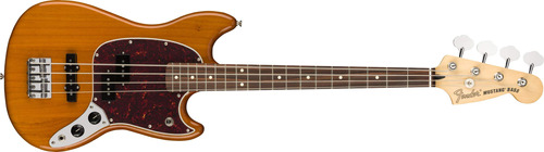 Fender Jugador Mustang Bass, Natural Envejecido, Diapasón .