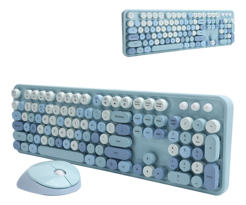 Conjunto De Teclado Y Ratón Inalámbricos De 104 Teclas De 2,