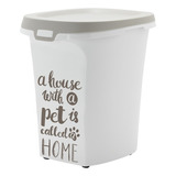 Tacho Contenedor Alimento Perros Moderna Trendy Story Jumbo Color Blanco