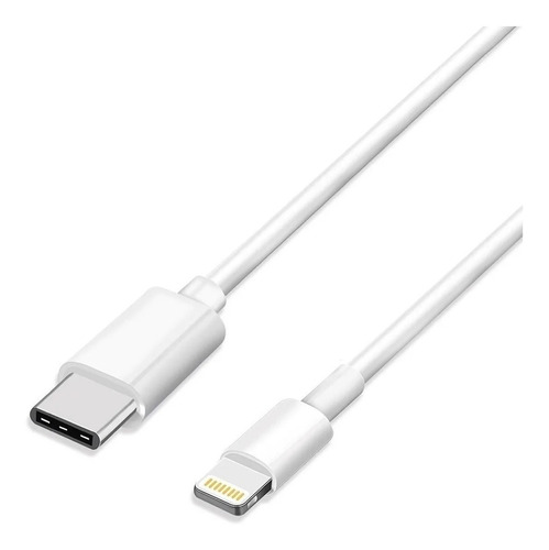 Cabo Para iPhone Lightning E Tipo C Linha Premium Cor Branco