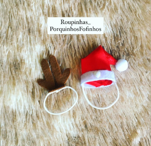 Gorro Fantasia De Natal Papai Noel Para Sagui Macaco + Henna