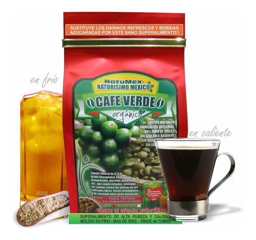 Cafe Verde Organico Antioxidante - Baja De Peso Naturalmente