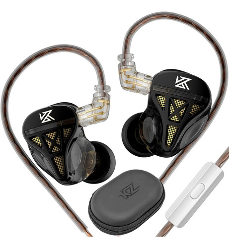 Audifonos Kz Dqs Con Micrófono Originales 1dd + Estuche Kz