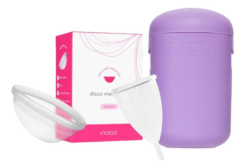 Kit Inciclo Coletor Menstrual A + Lovin Disco + Copo Ester.