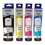 Combo 4 Tintas 504 Originales Para Epson L4150 L4160 L6161
