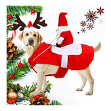 2 Piezas De Disfraz De Navidad Para Perro Papá Noel