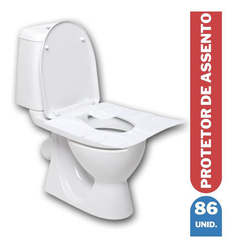 86 Protetores De Vaso Sanitario Universal Descartavel C/ Cor Branco Gofrado