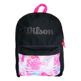 Morral Mochila Niña Escolar Universitario Wilson Universo Color Negro Diseño De La Tela Estampado