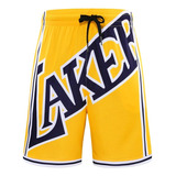 Short Básquetbol Bermuda Los Angeles Lakers  Gym Deportivo 