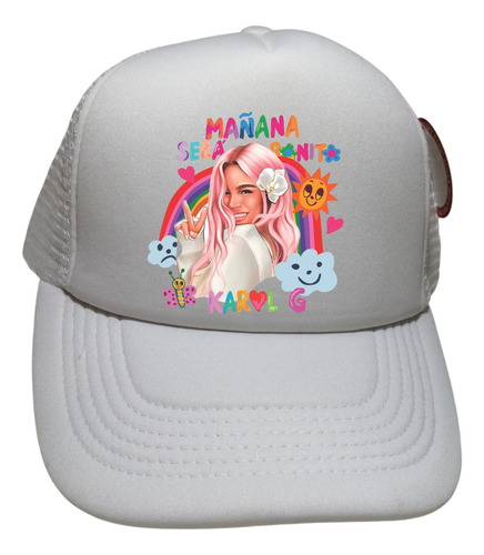 Gorra Karol G Mañana Será Bonito Arcoíris Nuevo Álbum B/n 